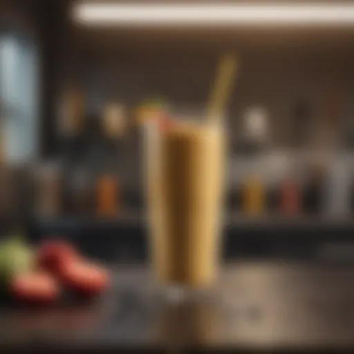 Athlete consuming a nutrient-rich smoothie