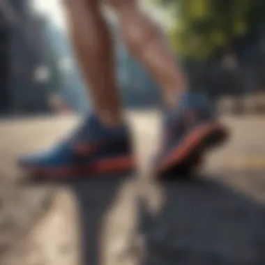 Cushioning Technology in Running Shoes Dynamic running shoe showcasing cushioning technology