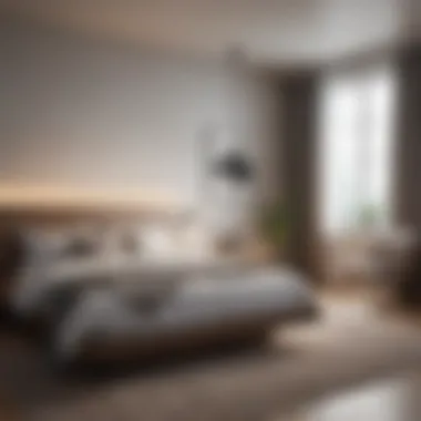 Tranquil Minimalist Bedroom Setting Minimalist bedroom with calming decor