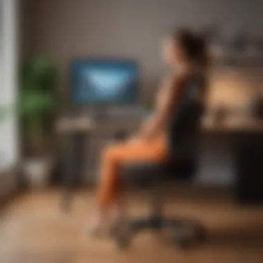 Proper sitting posture with an ergonomic chair