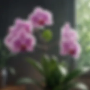 Elegant Orchid Foliage Orchid Leaves Under Natural Light