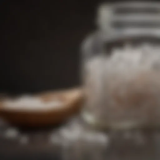 Organic Sugar Crystals in Glass Jar