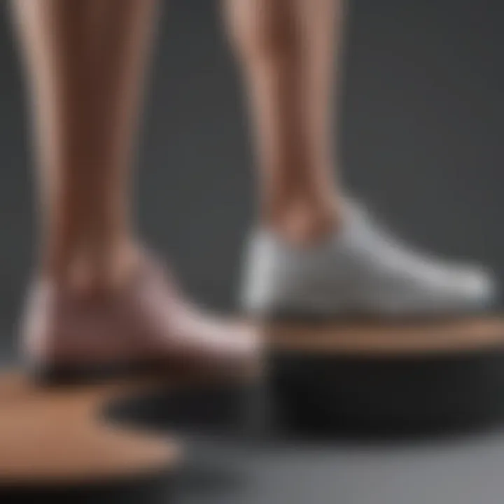 A visual comparison of various orthotic footwear styles on a display