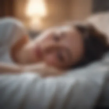 Person sleeping peacefully in humidified room