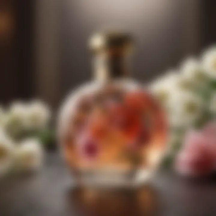 Elegant Perfume Bottle with Floral Design