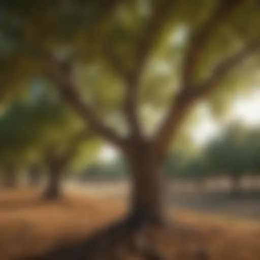 A pistachio tree laden with ripe nuts