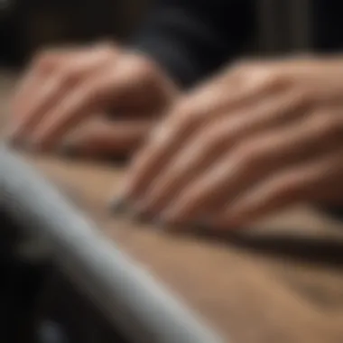 Demonstration of proper nail trimming techniques