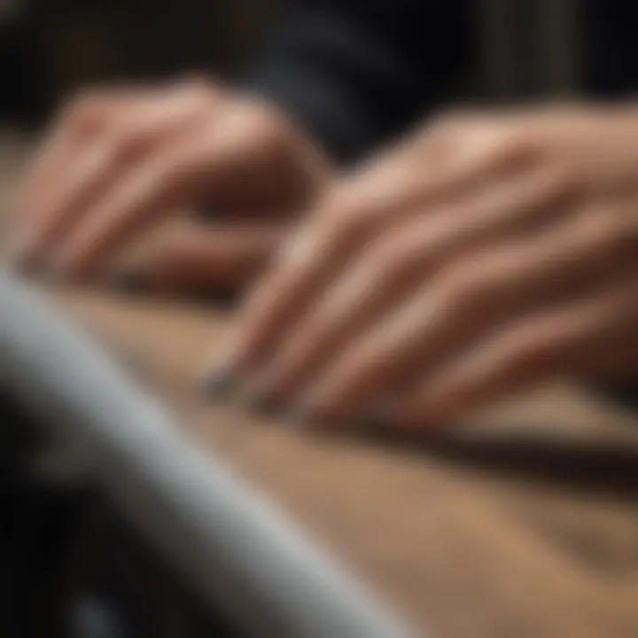 Demonstration of proper nail trimming techniques