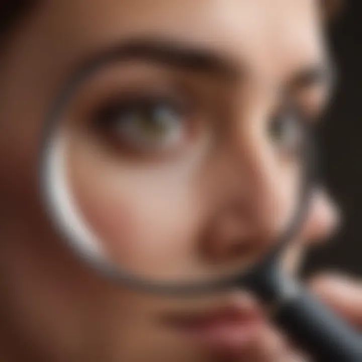 Illustration of a magnifying glass analyzing Bumble profile answers