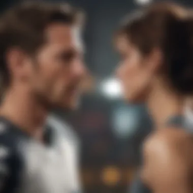 A couple engaging in a serious conversation