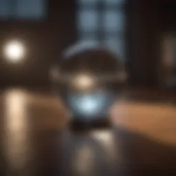 A mystical crystal ball reflecting ethereal light