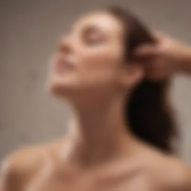 Blissful Renewal: Relaxing Neck Massage Woman enjoying a rejuvenating neck massage