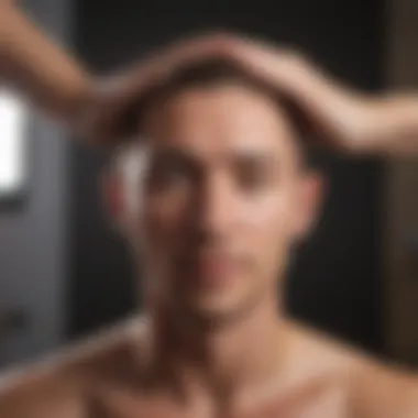 Revitalizing Scalp Massage: A professional giving a soothing scalp massage