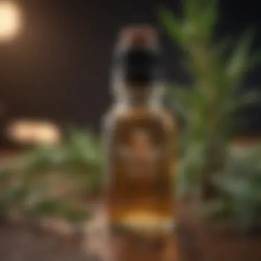 Rosemary Essential Oil for Hair Health A vibrant bottle of rosemary essential oil surrounded by fresh rosemary leaves