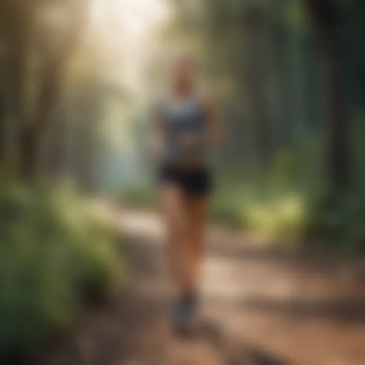 Runner jogging on a scenic trail