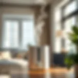 A sleek, modern humidifier in a home setting enhancing air quality