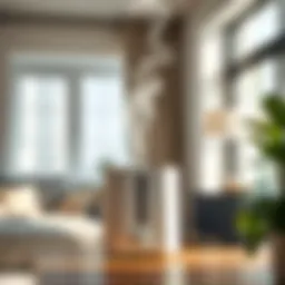 A sleek, modern humidifier in a home setting enhancing air quality