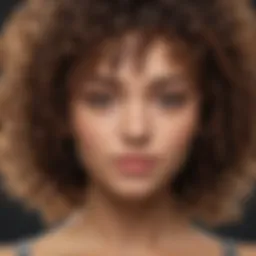 Close-up of curly hair showcasing its natural texture