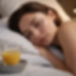 Illustration of a person engaging in a serene bedtime routine