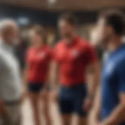 Illustration of a person setting boundaries with in-laws