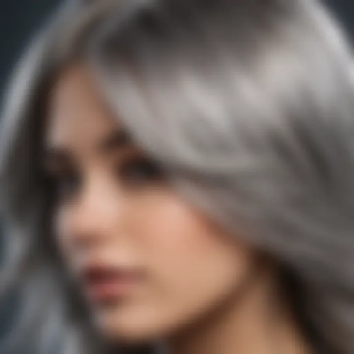 Diverse hair types with silver hues represented