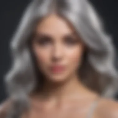 Key Ingredients for Silver Hair Care Close-up of shampoo ingredients beneficial for silver hair