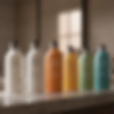 Exploring Shampoo Options for Dandruff Control Various shampoo bottles on a bathroom counter
