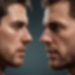 Illustration depicting the dual nature of narcissistic sociopathy