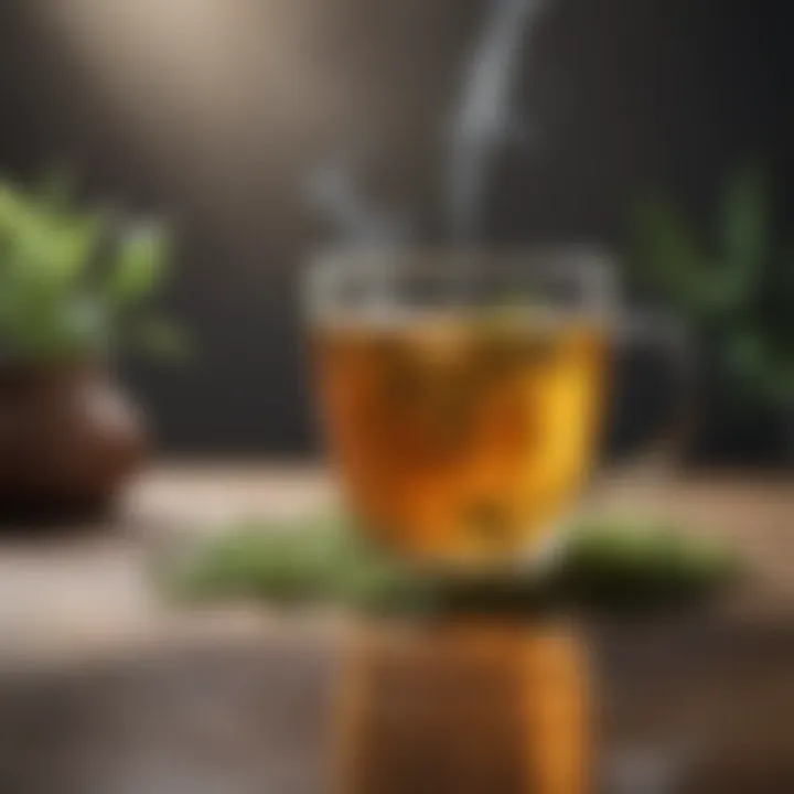 Illustration of a soothing herbal tea blend