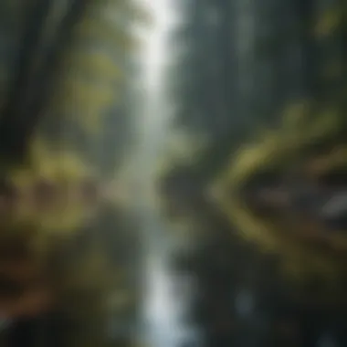 A Serene Escape: Finding Calm in Nature Calm landscape illustrating tranquility
