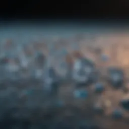 Microscopic view of microplastics in water