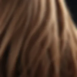 Close-up view of healthy hair strands showcasing shine and smoothness