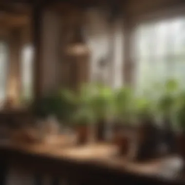 Creating a Nurturing Space A cozy workspace with plants and natural light