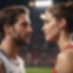 A serene moment between partners sharing a meaningful conversation