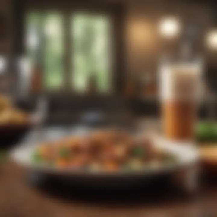 A serene environment promoting mindful eating habits