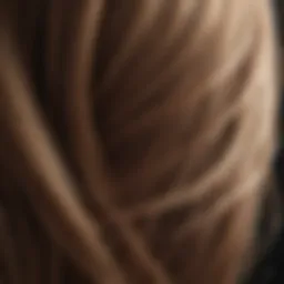 A close-up of thick and healthy hair strands showcasing natural shine