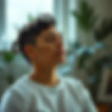 Stress Management Techniques for Glucose Regulation Individual practicing mindfulness or meditation