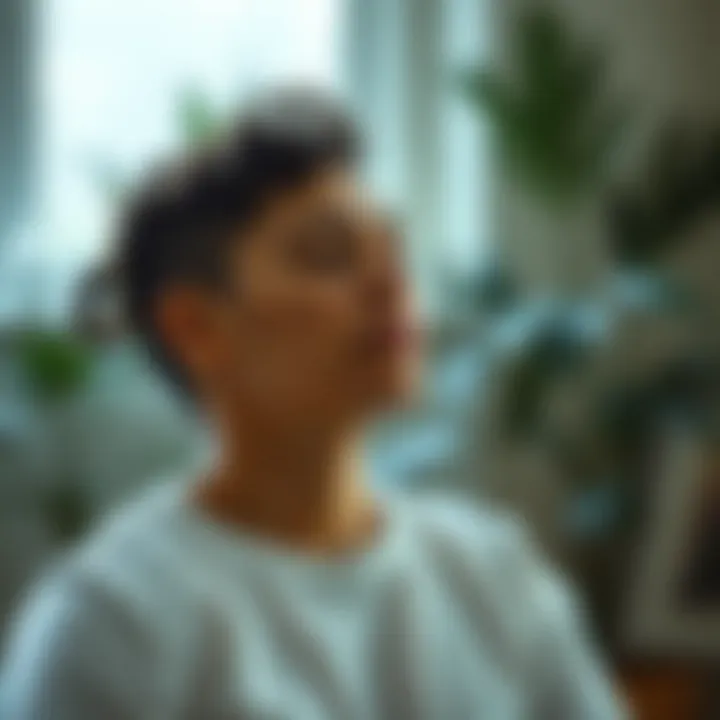 Stress Management Techniques for Glucose Regulation Individual practicing mindfulness or meditation