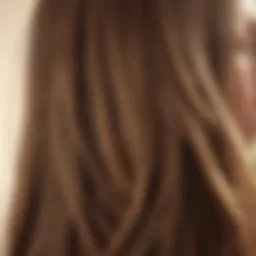 Close-up of healthy hair strands with a natural shine