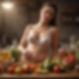 A vibrant assortment of nutritious foods rich in vitamins and minerals for expectant mothers.