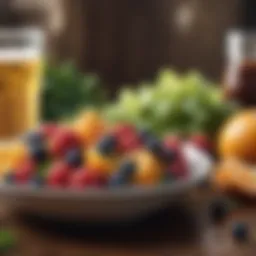 Colorful array of nutrient-rich foods