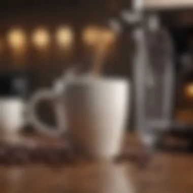 Savoring the Aromas of Freshly Brewed Coffee Aromatic Coffee Brew in a Stylish Mug