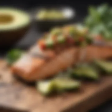 Succulent Grilled Salmon with Zesty Avocado Salsa Tender Grilled Salmon with Avocado Salsa
