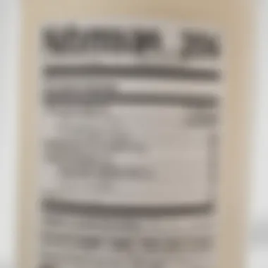 A close-up of a nutrition label highlighting the health benefits of kefir.