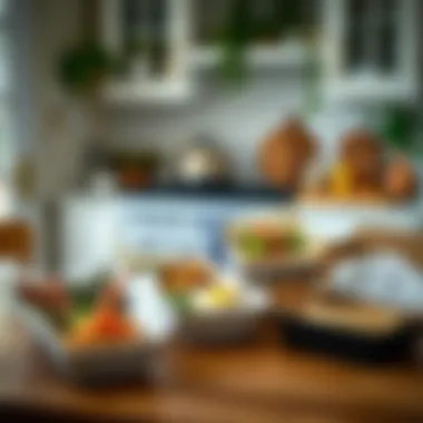 Convenient Paleo Meal Enjoyment A cozy kitchen setting with delivered paleo meals ready to enjoy.