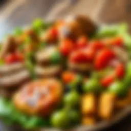 A vibrant plate showcasing a variety of paleo-approved dishes.