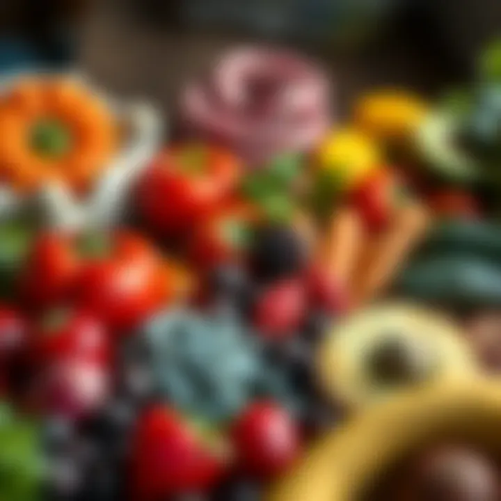 Natural Nutrition Sources A serene setting showcasing fresh fruits and vegetables, symbolizing natural nutrition.