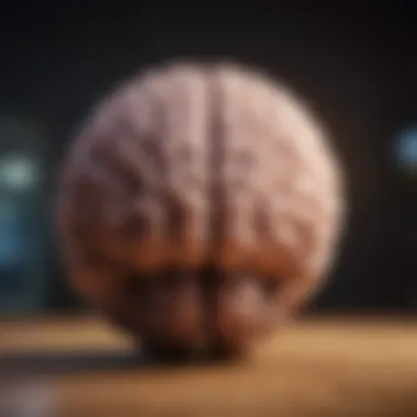 Brain Engaging with Mental Quizzes A brain engaging in a stimulating quiz