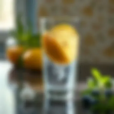Importance of Hydration A refreshing glass of water with lemon, emphasizing hydration