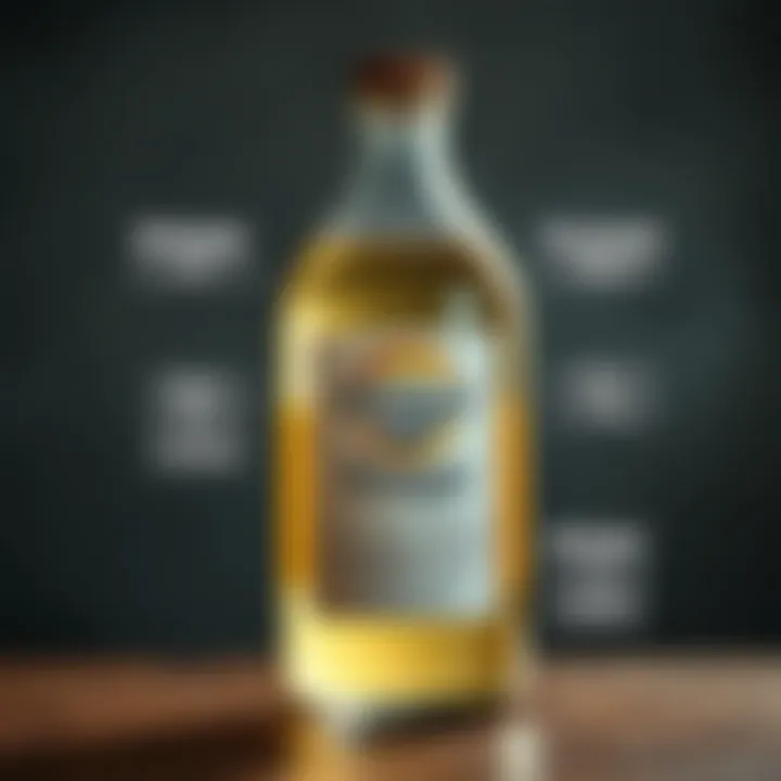 Chemical properties of vinegar illustrated in a diagram